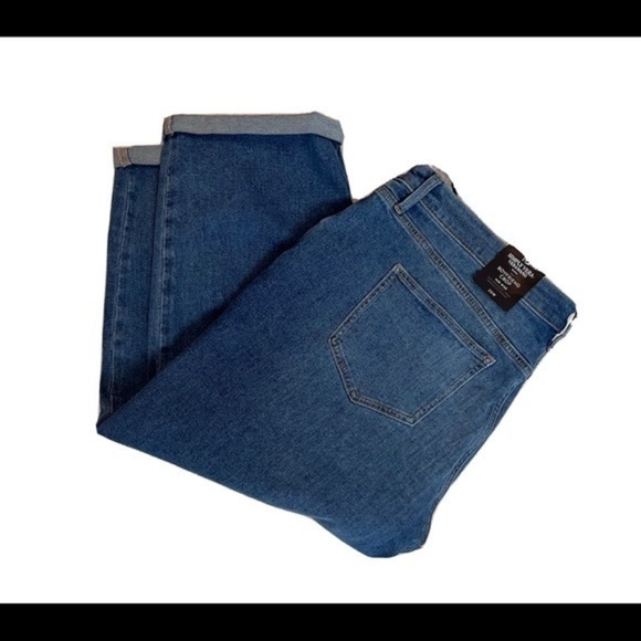 NWT Simply Vera Wang Distressed Crop Jeans Mid Rise Boyfriend Capris 18 - Picture 9 of 9